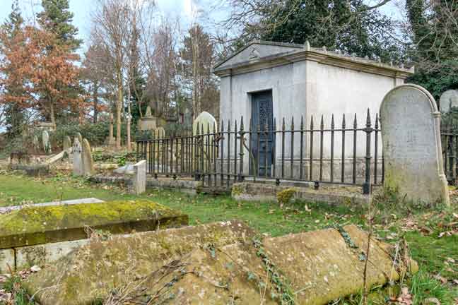 The only mausoleum in the Rosary